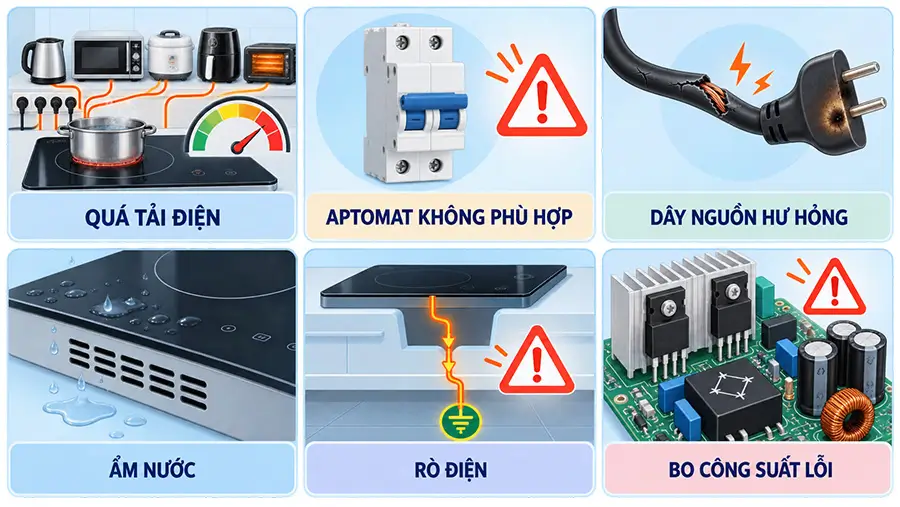 Sáu nhóm nguyên nhân khiến aptomat ngắt
