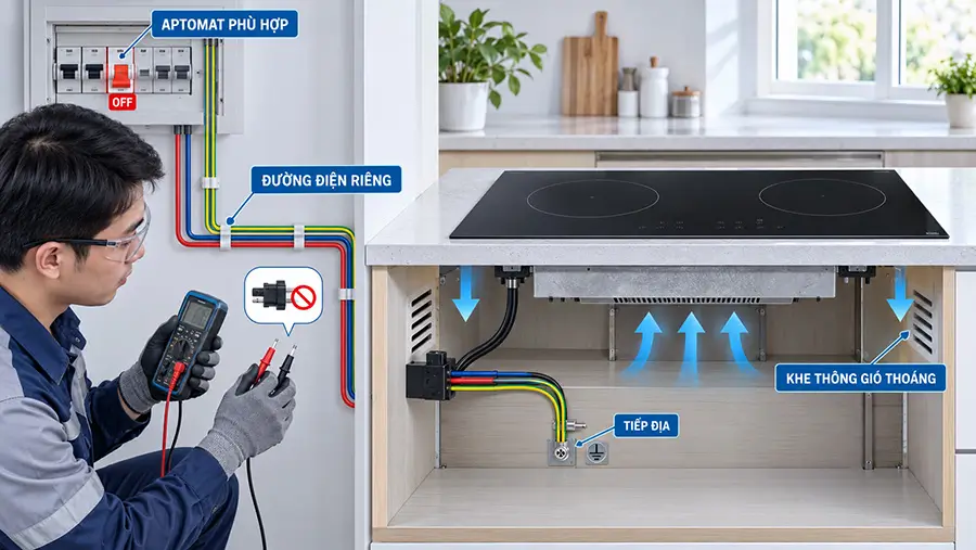 Những thao tác không nên làm khi bếp gây ngắt điện