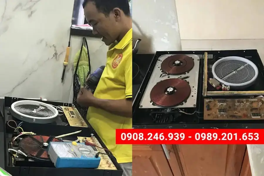 Kiểm tra dây nối trước khi thay cảm biến nhiệt bếp từ